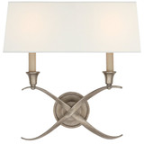 Cross Bouillotte 2 Light Linen Wall Sconce by Visual Comfort Signature - CHD1191-L