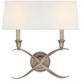 Cross Bouillotte 2 Light Linen Wall Sconce by Visual Comfort Signature - CHD1191-L