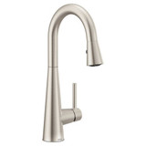 Sleek One Handle Pulldown Bar Faucet Multiple Finishes by Moen - 7664