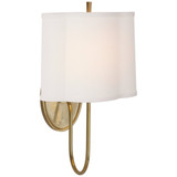 Simple SCALlop 1 Light Linen Wall Sconce by Visual Comfort Signature - BBL2017-L