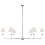 Piaf 6 Light Oversized Chandelier by Visual Comfort Signature TOB 5452PW-L - TOB 5452