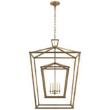 Darlana 4 Light Large Double Cage Pendant by Visual Comfort Signature - CHC2199