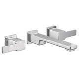 90 Degree Two Handle Wall Mount Bathroom Faucet Multiple Finishes by Moen - TS6731