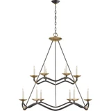Choros 12 Light Oversized 2 Tier Chandelier by Visual Comfort Signature - S5041
