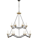 Choros 12 Light Oversized 2 Tier Chandelier by Visual Comfort Signature - S5041