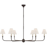 Piaf Grande 6 Light Oversized Chandelier by VC Signature TOB 5452AI/EBO-L - TOB5452