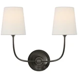 Vendome 2 Light Linen Wall Sconce by Visual Comfort Signature - TOB2008-L