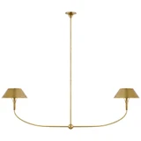Turlington 2 Light Oversized Linear Chandelier by Visual Comfort Signature - TOB 5728