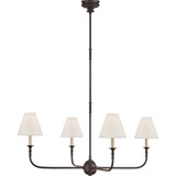 Piaf 4 Light Oversized Chandelier by VC Signature TOB 5451AI/EBO-L - TOB5451