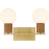 Jarrell 2 Light Bath Vanity 10 Inch Tall and 14.63 Inch Wide by Savoy House - 8-4081-2