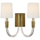 Vivian 2 Light Linen Wall Sconce by Visual Comfort Signature - TOB2033-L