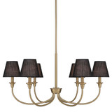 Cambria 6 Light Chandelier 16.5 Inch Tall and 33.25 Inch Wide by Golden - 1622-6