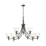 Keating 9 Light Chandelier 29.75 Inch Tall and 44 Inch Wide by Golden - 0806-9