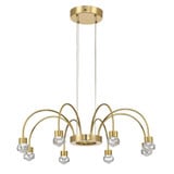 Vario 3.1W 8 LED Chandelier 9.25 Inch Tall and 25.25 Inch Wide by Golden - 1573-8