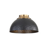 Shepard 3 Light Flush Mount 8 Inch Tall and 13.75 Inch Wide by Golden - 6950-FM