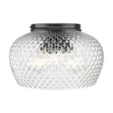 Adeline 3 Light Flush Mount 8.63 Inch Tall and 14 Inch Wide by Golden - 1088-3FM