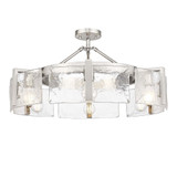 Aenon 6 Light Semi Flush Mount 8.75 Inch Tall and 27.75 Inch Wide by Golden - 3164-6SF
