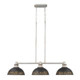 Kinsley 3 Light Island 7.88 Inch Tall and 38.88 Inch Wide by Golden - 0865-3LP