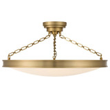 Cameron 51W 1 LED Semi Flush Mount 32 Inch Tall and 30 Inch Wide by Golden - 1700-30SF