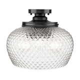 Adeline 3 Light Semi Flush Mount 11.25 Inch Tall and 14 Inch Wide by Golden - 1088-3SF