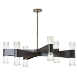 Bellis 12 Light Oval Chandelier 16.4 X 48.4 Inch Wide by Hubbardton Forge - 131009