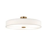 Textile Genova 43W 1 LED Semi Flush Mount 36 Inch Wide by Justice Design - FAB-9304