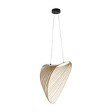 Eco Madera 17W 1 LED Pebble Pendant 24 Inch Tall by Justice Design - ECO-8402