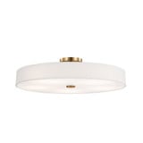 Textile Genova 43W 1 LED Semi Flush Mount 48 Inch Wide by Justice Design - FAB-9307