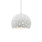 Perforated Globe 1 Light Cord Pendant 10 Inch Wide by Justice Design - CER-6583-CD