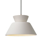 Radiance Trapezoid 1 Light Cord Pendant 14 Inch Wide by Justice Design - CER-6423-CD