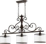 San Miguel 3 Light Mini Island Chandelier by Quorum - 6573-3