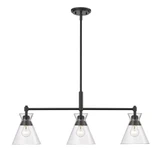 Malta 3 Light Oversized Linear Pendant by Golden - 0511-LP