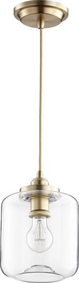 1 Light Transitional Small Pendant 9.5 Inch Tall by Quorum - 845
