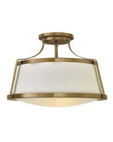 Charlotte 3 Light 13 Inch Wide Semi Flush Mount by Hinkley - 3522