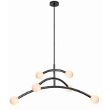 Dalia 6 Light Chandelier 20 Inch Tall and 47 Inch Wide by Kanova - KCH3106-6