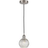 Athens 1 Light Cord Mini Pendant 8.13 X 5.88 Inch Wide by Innovations - 616-1P-G122C-6