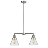 Cone 2 Light Stem Adjustable Island 10 Inch and 21 Inch Wide by Innovations - 209-G4