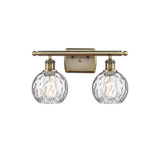 Athens Water Glass 2 Light Bath Vanity 9 Inch X 16 Inch Wide by Innovations - 516-2W-G1215-6