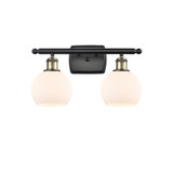 Athens 100W 2 LED Bath Vanity 8.88 Inch and 15.88 Inch Wide by Innovations - 516-2W-G12-6-LED