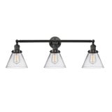Cone 3 Light Bath Vanity 11 Inch Tall and 32 Inch Wide by Innovations - 205-G4