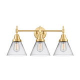 Cone 3 Light Bath Vanity 11.25 Inch Tall and 25.75 Inch Wide by Innovations - 447-3W-G4