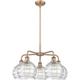 Athens Deco Swirl 5 Light Stem Hung Chandelier 15.38 X 26.5 by Innovations - 516-5CR-G1213-8
