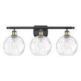 Athens Water Glass 3 Light Bath Vanity 11 Tall and 28 Wide by Innovations - 516-3W-G1215-8