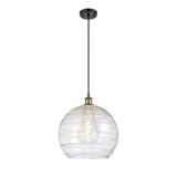 Athens Deco Swirl 1 Light Cord Hung Mini Pendant 15.13X13.75 by Innovations - 516-1P-G1213-14