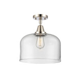 Bell 100W 1 LED Semi Flush Mount 12.5 Inch and 12 Inch Wide by Innovations - 447-1C-G7-L-LED