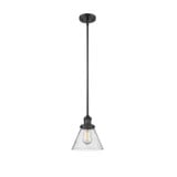 Cone 100W 1 LED Stem Hung Mini Pendant 10 and 8 Inch Wide by Innovations - 201S-G4-LED
