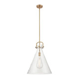 Newton Cone 1 Light Pendant 20 Inch Tall and 18 Inch Wide by Innovations - 410-1SL-G411-18