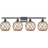 Farmhouse Rope 4 Light Bath Vanity 11 Inch and 38 Inch Wide by Innovations - 516-4W-G12-8R