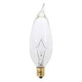 25W CA8 Candelabra Base 2 Card Bulb 1 Inch Wide X 3.63 Inch Length by Satco - S3774_p