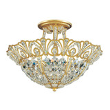 Rivendell 5 Light Semi Flush Mount 10.5X15 Inch Wide by Schonbek Signature - 9841